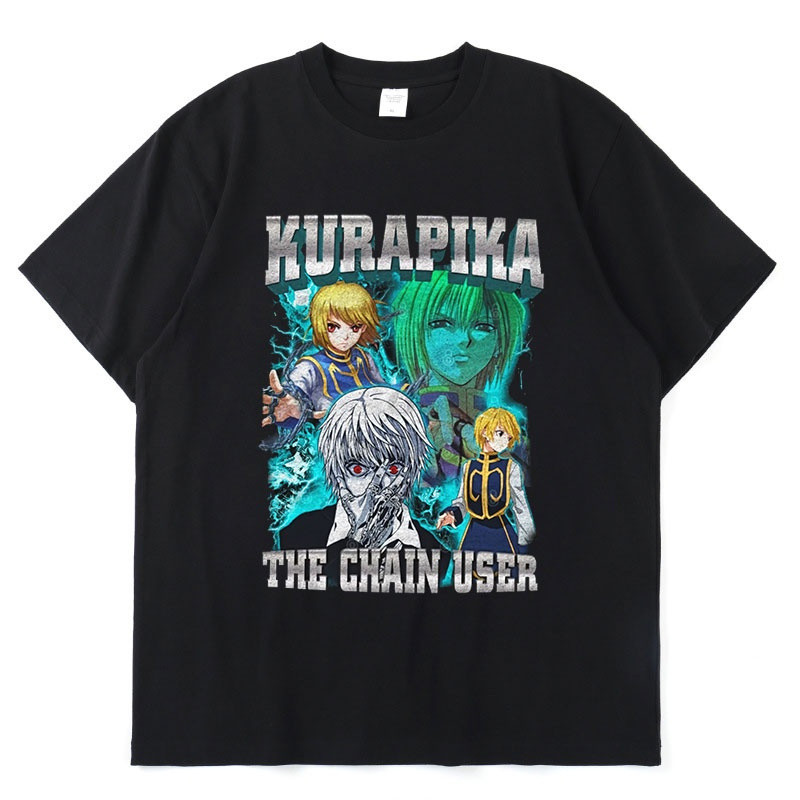 ZUZN 2025 bánh quế cho bạn bè Anime Hunter X Hunter Kurapika The Chain Người dùng in đồ họa Áo nam K