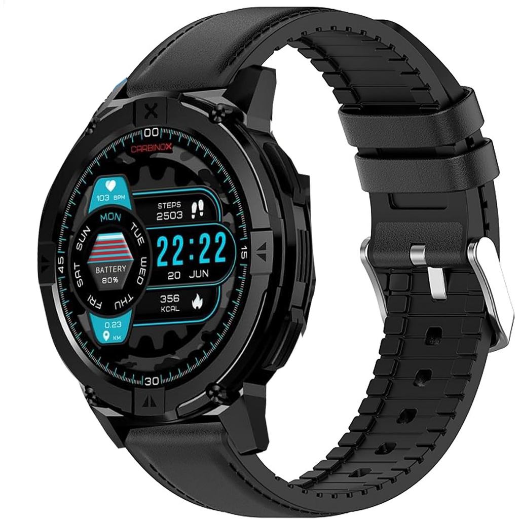 Tương thích với dây đeo Carbinox X-Ranger, dây đeo đồng hồ thông minh thay thế thoáng khí bằng da 22