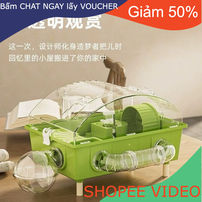 Mã 45 lồng nuôi hamter mika full set nuôi hamter y hình mua lồng tặng đô  chăm bé .