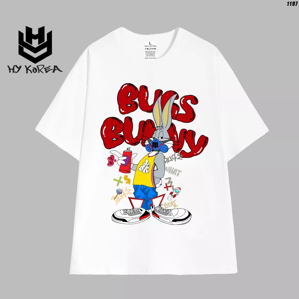 Áo Thun Tay Lỡ Bugs Bunny 1197 HY KOREA Cotton 100 Unisex