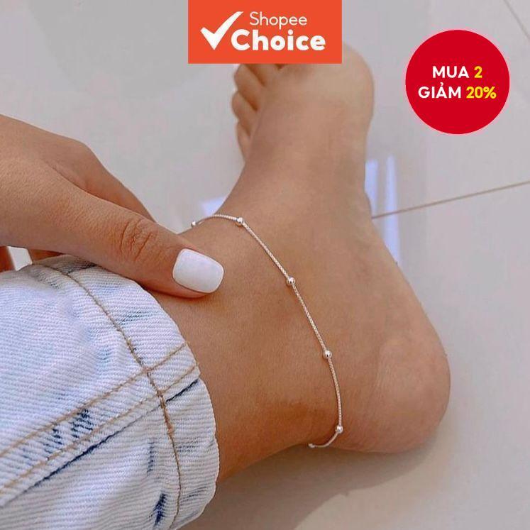 Vòng chân mạ vàng dành cho nữ Bộ dây chuyền và vòng tay tối giản 2 trong 1 Trang sức đa năng