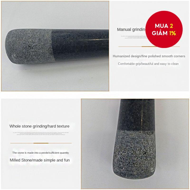 Kiểu cổ điển mới, Chày nghiền tỏi bằng đá granite, Chày tỏi, Búa xay, Chén đá, Tay cầm, Chày tỏi.