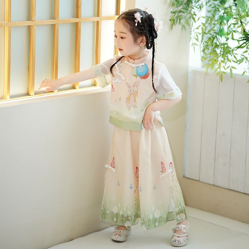 ❈ ❈ ❥ ◕ ❈ ❈ ❈ ❈ ❈ ❈ ❈ ❈ ❈ ❈ ❈ 🍒 ♕ ❈ ❈ ❈ ❈ ❈ ❈ ❈ ❈ ❈ Hanfu Style Tang Suit Tang Suit Bộ đồ trẻ em Bộ 