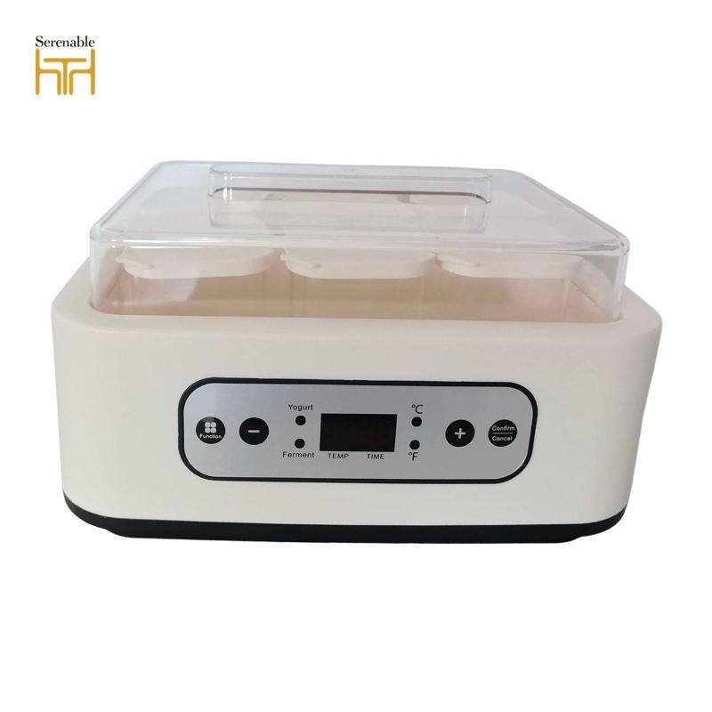 Máy làm sữa chua điện Máy làm sữa chua tự động Dễ dàng với 6 cốc thủy tinh Máy làm Natto gia dụng Đa chức năng
