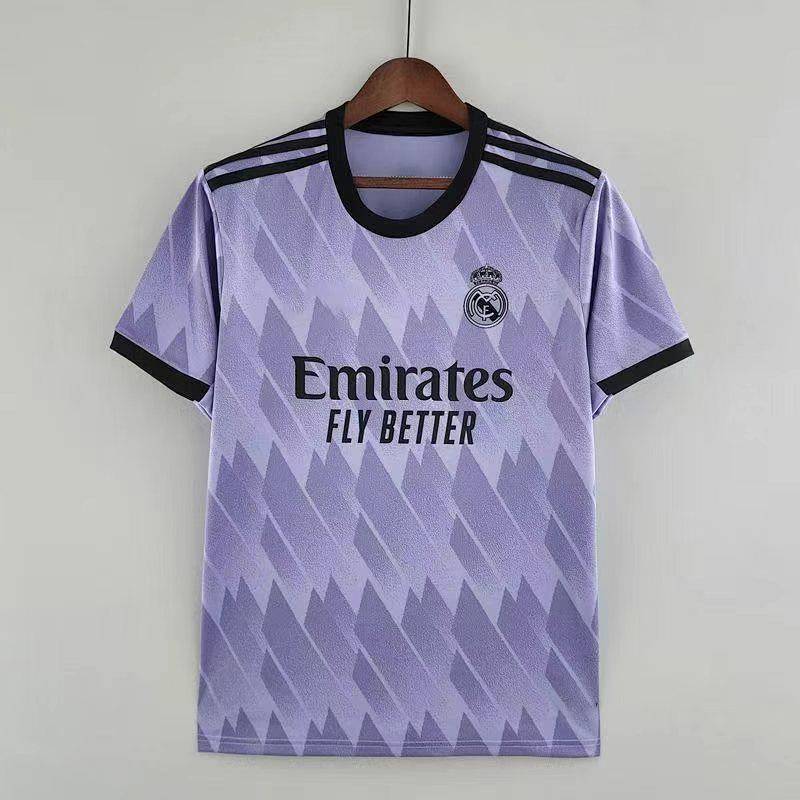 25-26 Real Madrid Away Purple Short Soccer Uniform Jersey Thai Top Competition Sports Training Wear 
