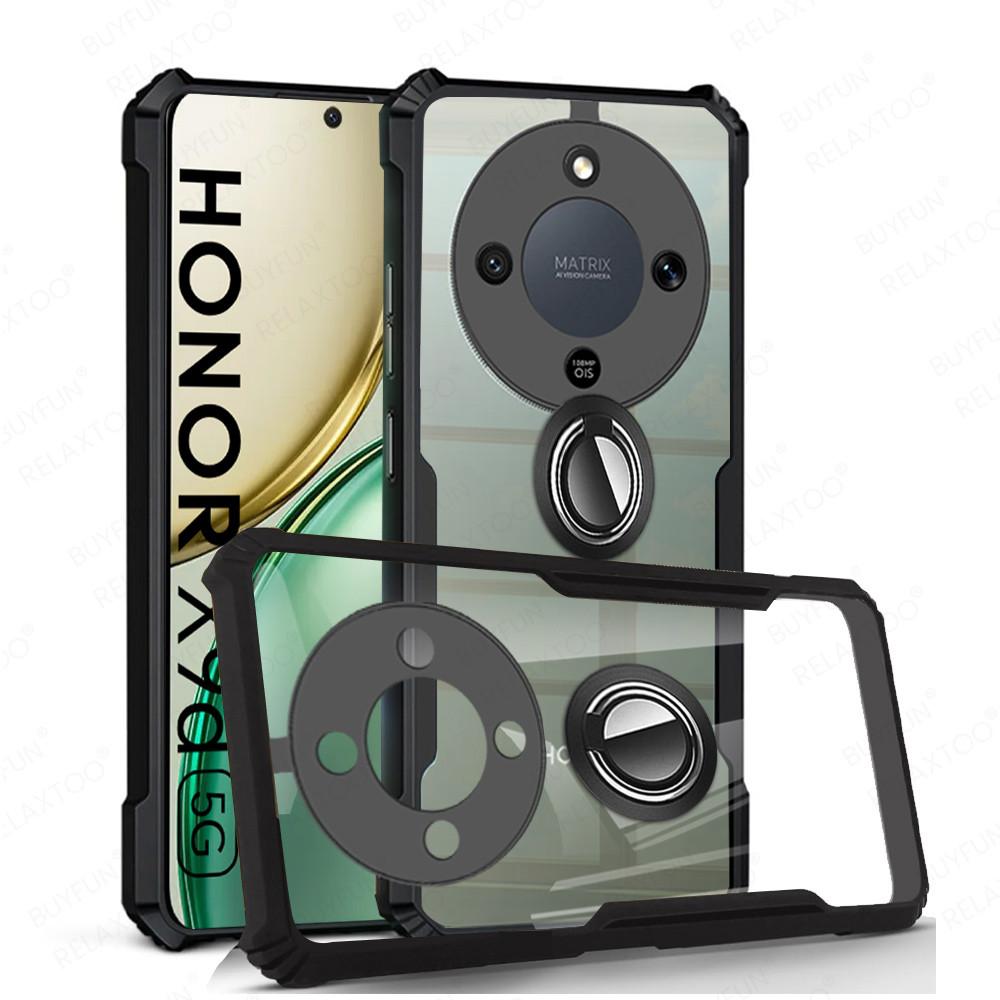 Dành Cho Honor X9d 5G Ốp lưng Acrylic Trong Suốt Giá Đỡ Nhẫn Đứng Ốp Lưng Honor X9d X9D Honor X9b X9