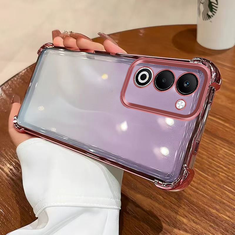 Ốp điện thoại mạ điện bốn góc chống rơi cho ốp lưng oppo a5 5g oppo a5 2025