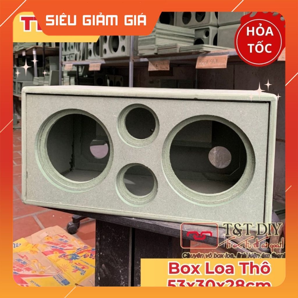 Vỏ Box Loa KT 53x30x28 Gỗ Xanh, Control Lắp Mạch Karaoke K10,k10plus, k18,k18plus, k20 Đã Bôi Keo, T