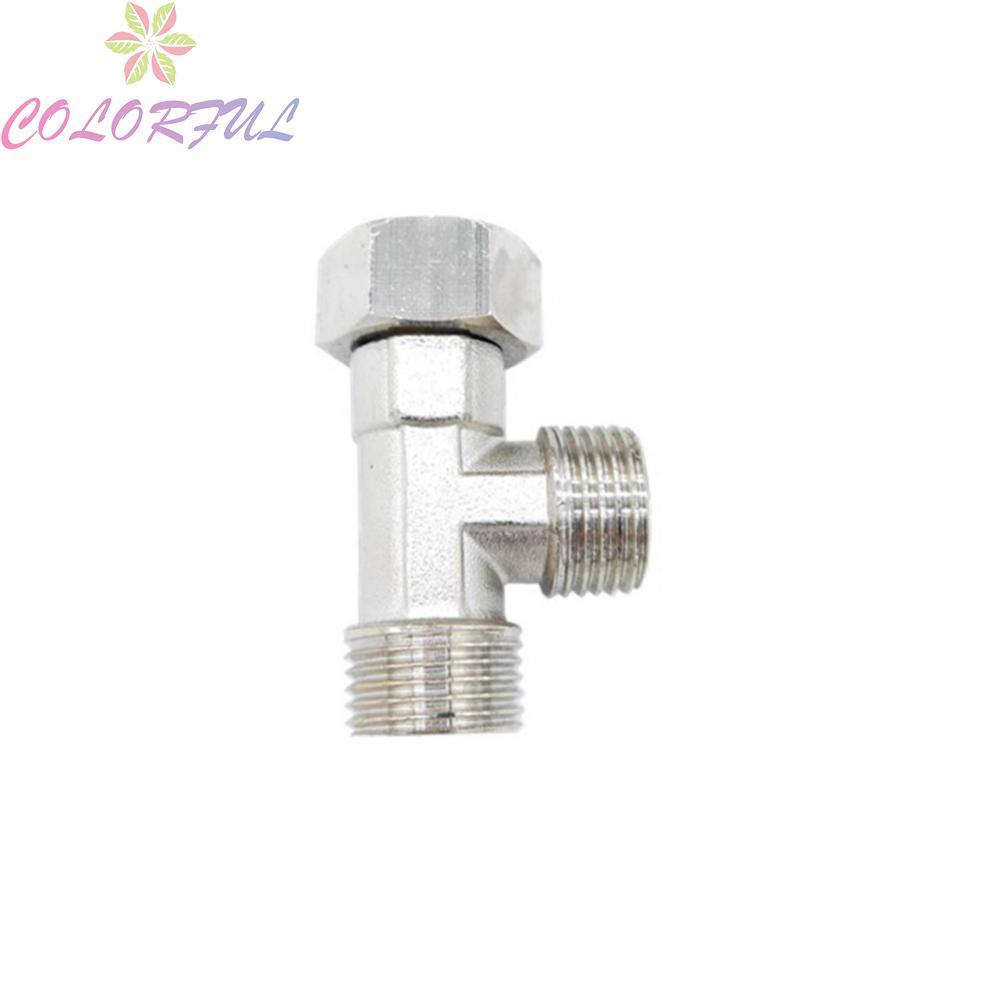 【COLORFUL】3-Way Brass Valve 180-degree Rotation Common Compatibility Flexible Connection
