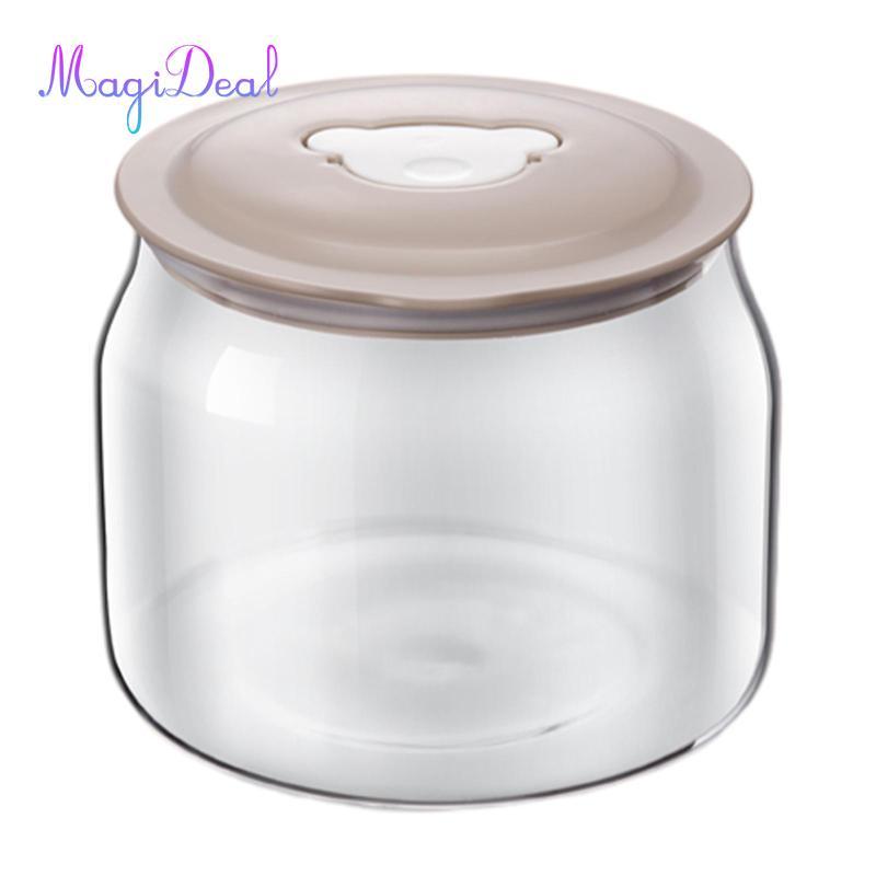 MagiDeal Máy làm phô mai, Hộp đựng sữa chua Hy Lạp, Máy làm sữa chua thủy tinh, Bình trà sữa đậu nành cho mứt tự chế, Jellies