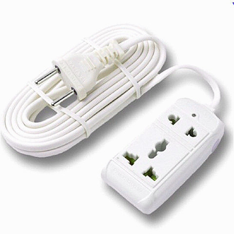(Q4)  Ổ cắm điện liền dây du lịch đa năng 2 lỗ 2 chạc và 3 chạc - 2m mét 2200W 10A 250V S11, Hãng VI