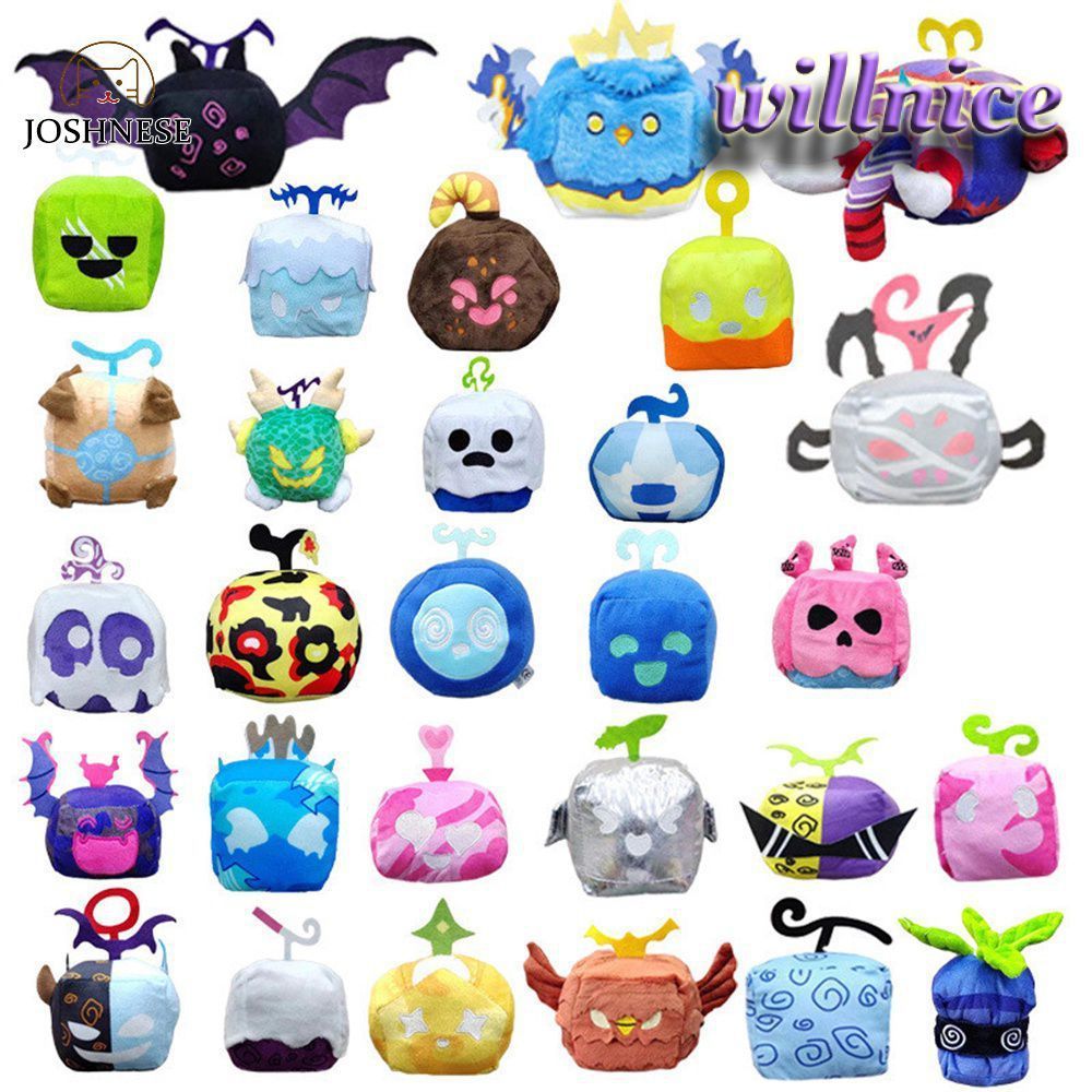 HUlinlia New Devil Fruit Toy Blox Fruit Game Around Box Plush Doll Soft Cute Doll NICEKLIFE1