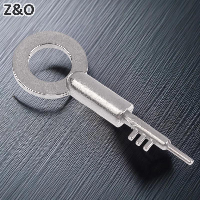 ZO Home Security Phím thay thế bằng thép không gỉ Khóa 3 mũi nk Universal - Chìa khóa cửa phòng tắm 