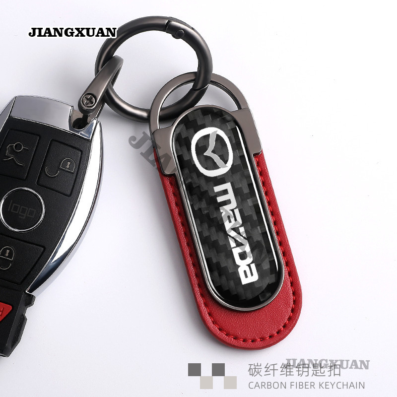 Xe Mazda Sợi Carbon Móc Khóa Xe Máy Sáng Tạo Móc Khóa Mazda 3 Mazda 5/6 CX 3 CX 5 CX 8 CX 30 RX7 RX8