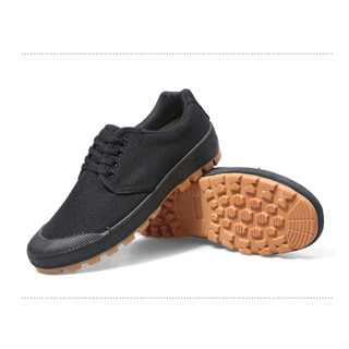 Giày Lao Động, Giày Vải Bố Đen Đế Vàng,  Đi Phượt Đế Cao Su Đúc Chống Mài Mòn G108