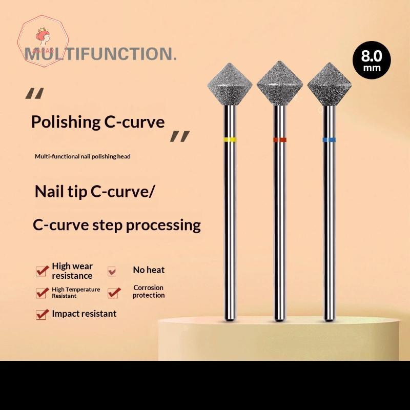 AACAR Diamond Nail Drill Bit Files Hình thoi Loại bỏ sơn móng tay *
