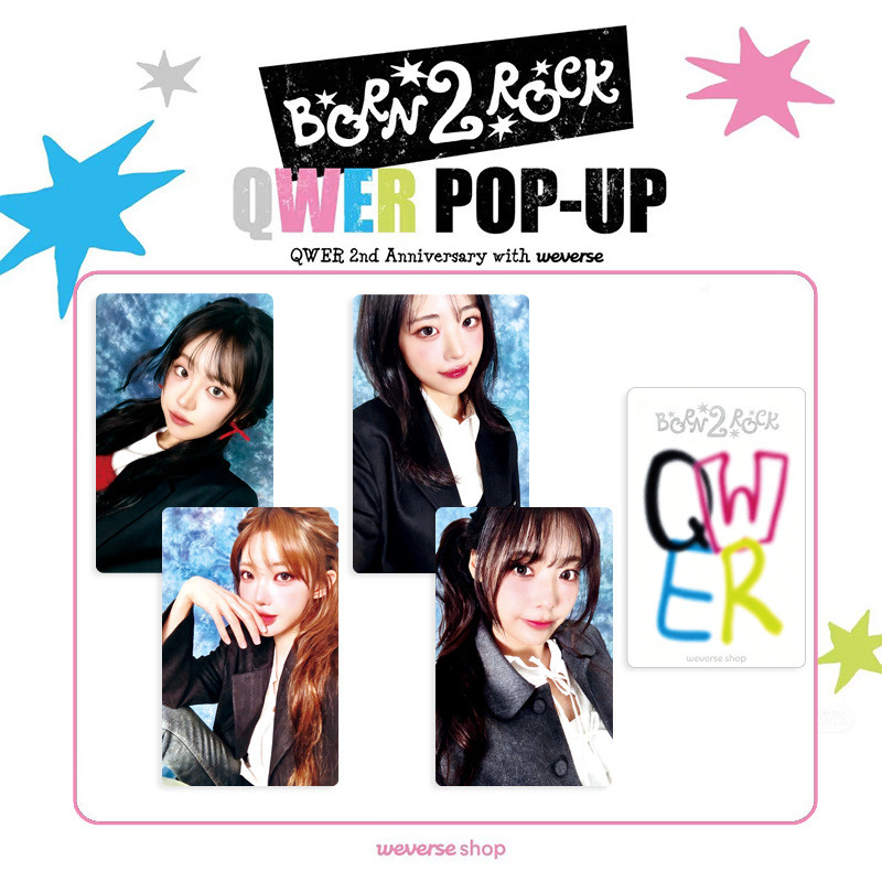 4 QWER Sinh 2 Rock POP-UP Lomo Cards MANITO T.B.H FAKE IDOL Thuật toán Blossom Harmony từ Discord Ph