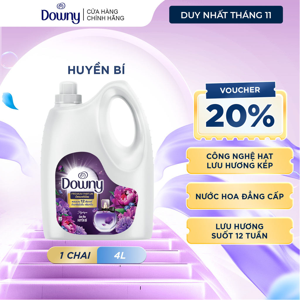 [DOWNY] Nước Xả Vải DOWNY Huyền Bí Chai 4L