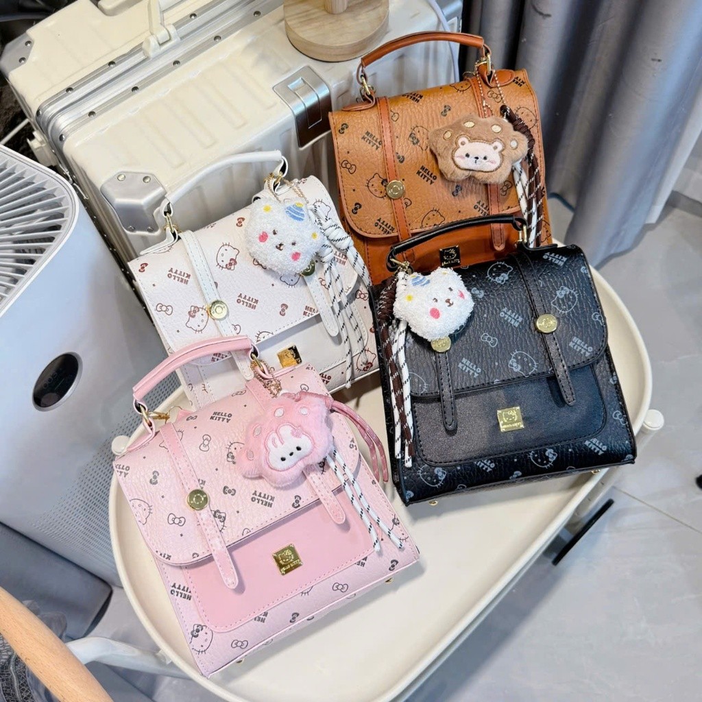 Balo đi chơi, balo mini nữ nhỏ size mini dải thắt xinh xắn tặng kèm móc khóa gấu K769