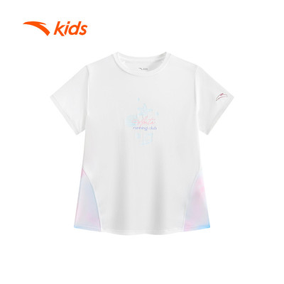 Áo Thun Ngắn Tay Thể Thao Bé Gái Anta Kids Áo Phông Thể Thao Thoáng Khí mềm mại 3625B5101
