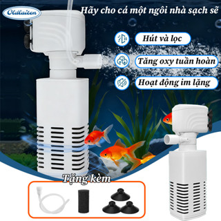 Máy Lọc Bể Cá 3 Trong 1 - Bơm Tuần Hoàn & Tạo Oxy, Hút Đáy Mạnh, Làm Trong Nước, Vận Hành Êm Ái