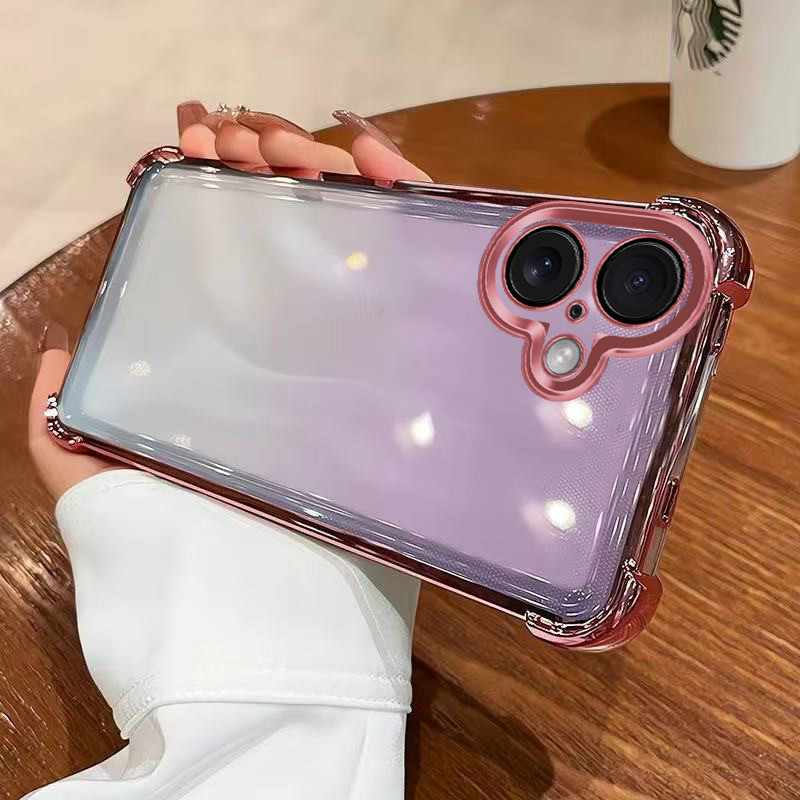 Ốp điện thoại mạ điện bốn góc chống rơi cho ốp lưng iPhone 16 ốp lưng iphone 16 plus