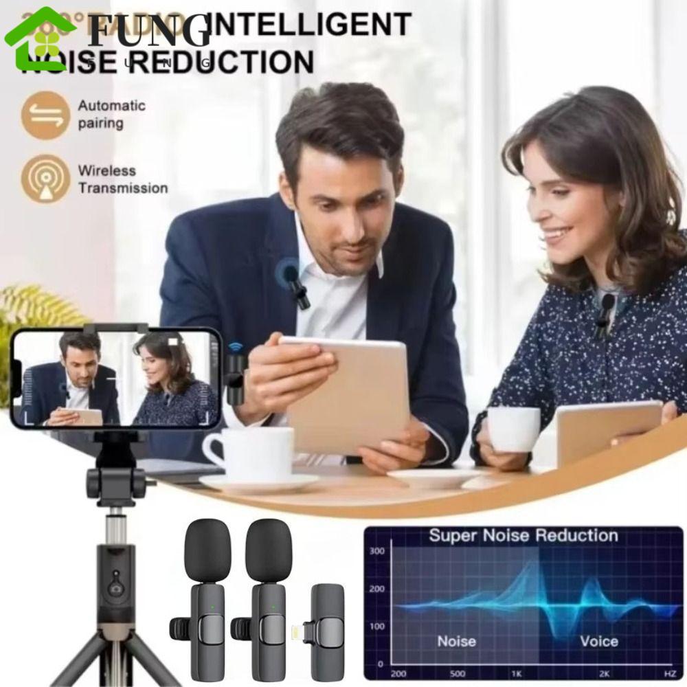 Micrô Lavalier mini FUNG K9, Mic ve áo mini di động không dây, Mic ghi âm di động Giảm tiếng ồn Micr