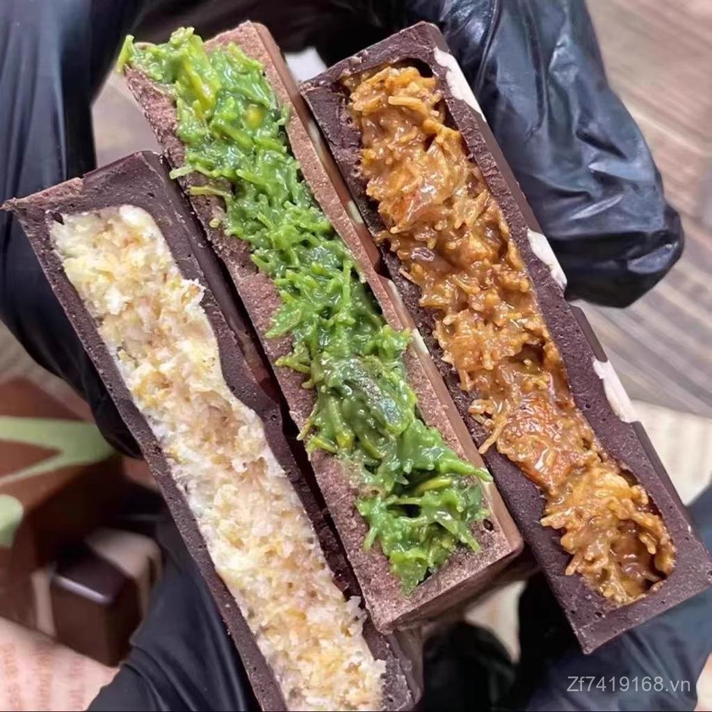 Đồ Ăn Nhẹ Nhỏ Dubai Influencer Pistachio Jam Hazelnut Sauce Chocolate Sandwich Chocolate Rich Thousa