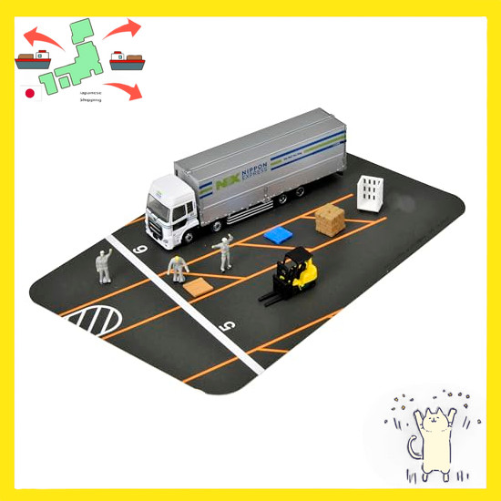 [Japanese Version] TOMYTEC The Truck Collection - Tracolle - Logistics Site - Wing Van Set E NX - Ni