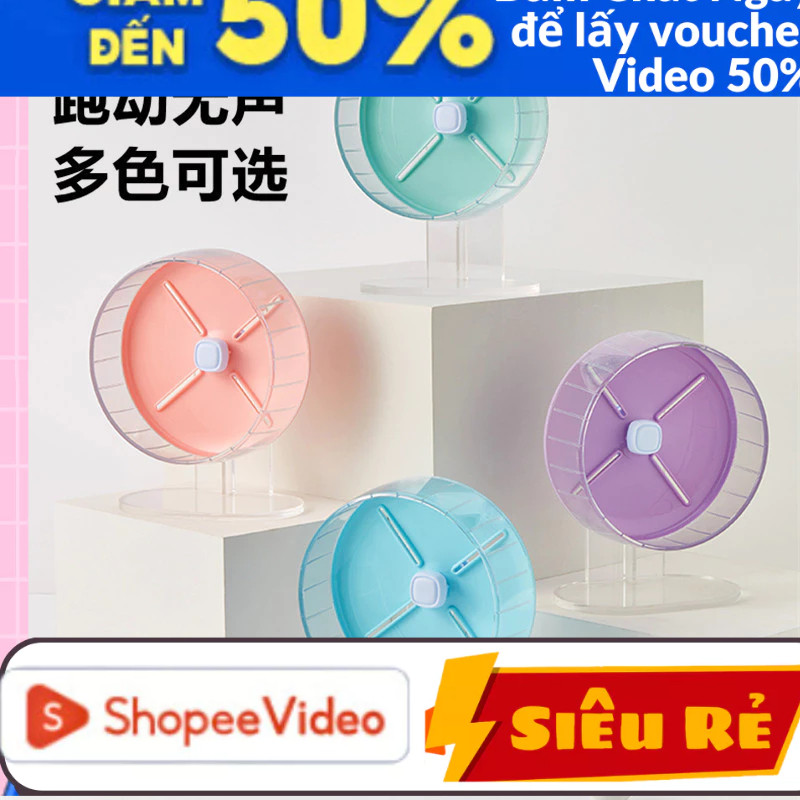(Hàng sẵn ship ngay 17 20 21 26cm) Hamster wheel khổng lồ chạy im lặng thương hiệu CANDY, Bánh xe ch