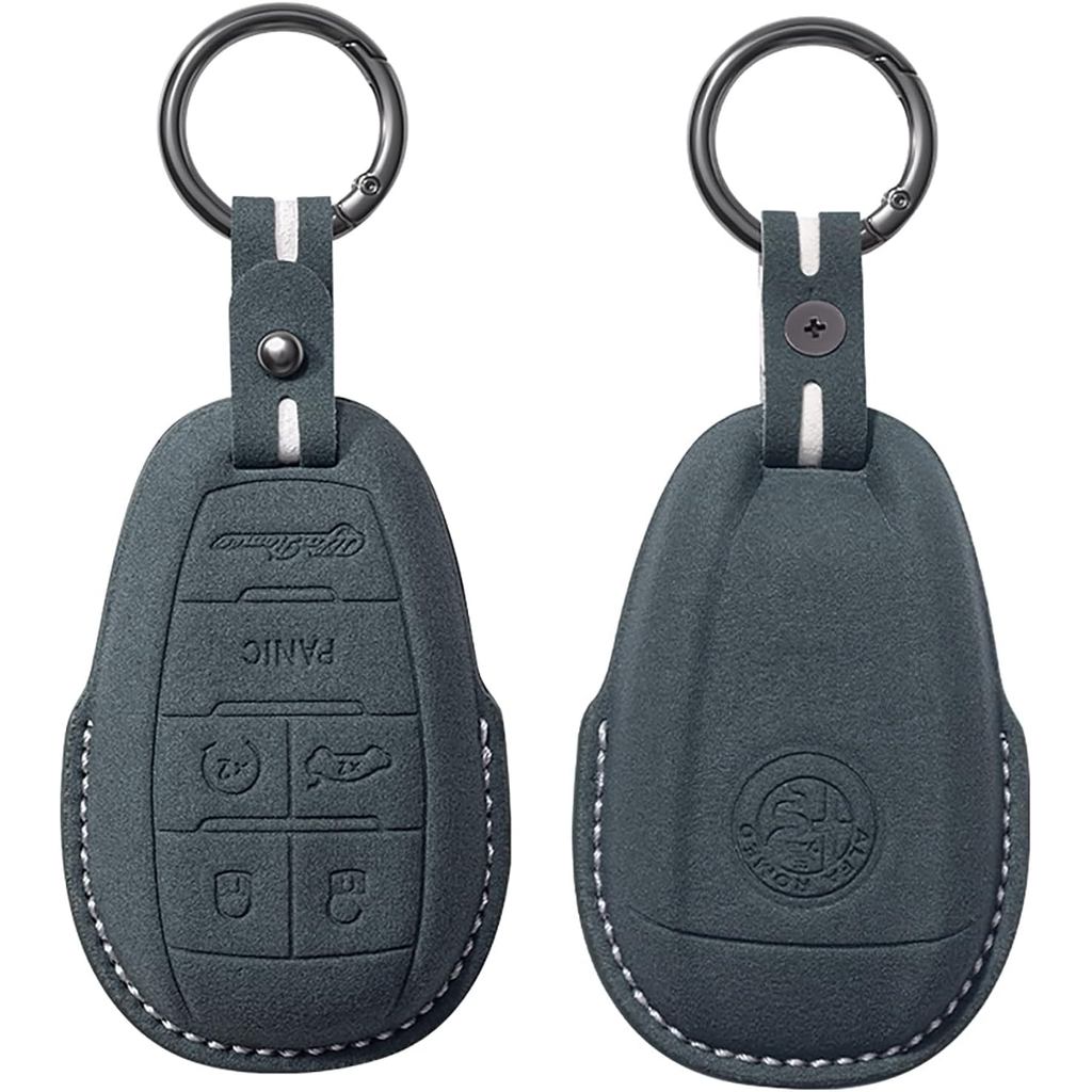 Dành Cho Alfa Romeo Smart Key Fob Case Protector Suade Alcantara Holder Case Case Case Cover cho Alf