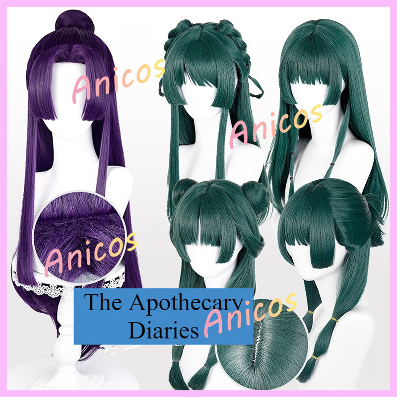 Tóc giả cosplay dài 80cm/50cm, chịu nhiệt cao từ thương hiệu Apothecary Jinshi