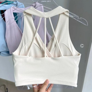  Áo ngực thể thao MaggieYoga cổ chữ V kiểu dáng tam giác giúp làm đẹp lưng khi tập yoga 