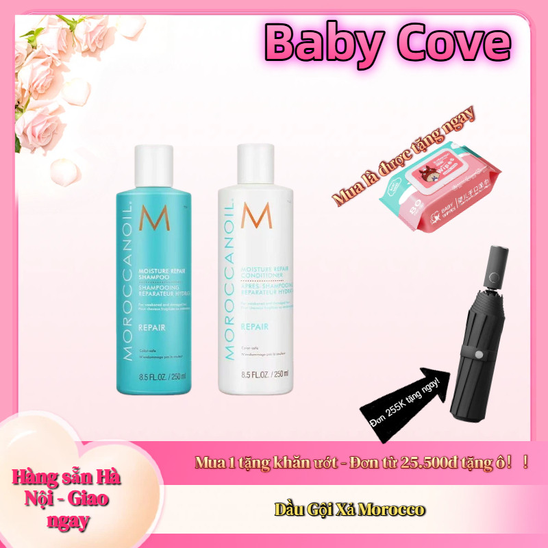 Bộ Đôi Dầu Gội & Dầu Xả Morocco - Phục Hồi & Dưỡng Mượt Tóc Với Tinh Chất Argan