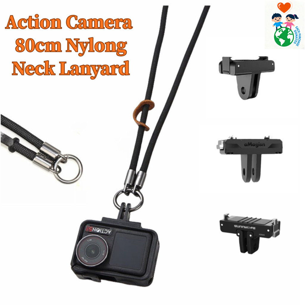 DJI 0smo Action 6Camera Hard Nylong 90cm Dây đeo cổ cho DJI Osmo Nano / Osmo 360 / Action 5 Pro / 6 