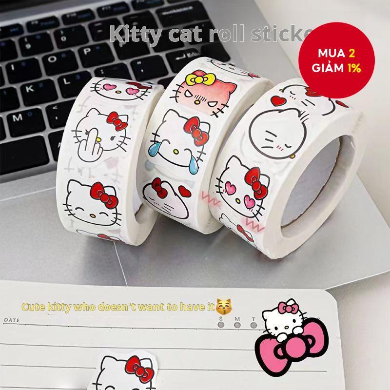 500 miếng sticker mèo hoạt hình dễ thương, sticker dán trang trí Kawaii cho sổ tay & quà tặng
