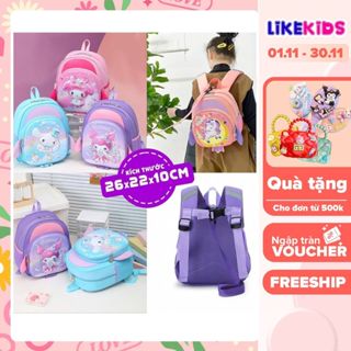  Balo MẦM NON cho bé gái hoạ tiết hình nổi 26x22x10Cm C12 - LikeKids 