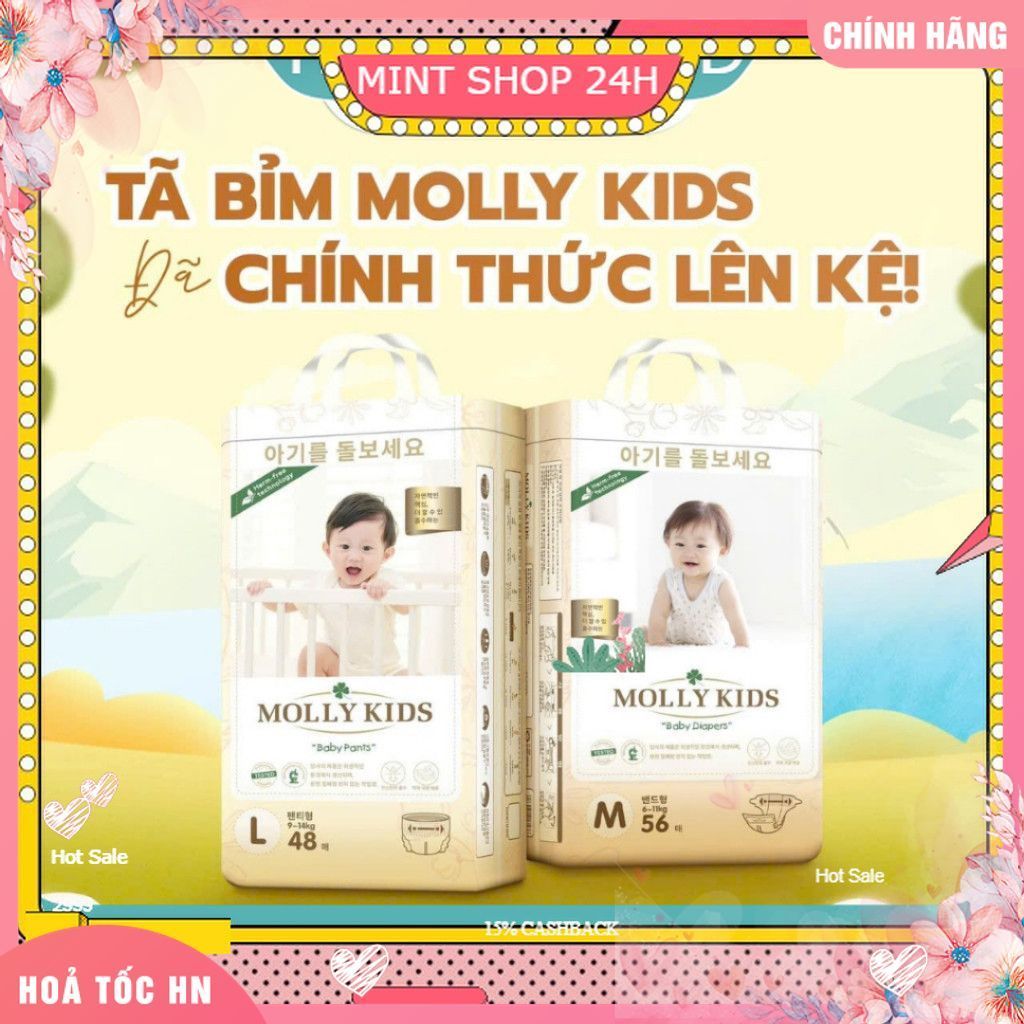 COMBO 3B MOLLY KIDS TẶNG 1B MOLLY KIDS Công Nghệ Hàn Quốc Dán/Quần Đủ Size S62>>4XL38- Thảo Nhi Kid