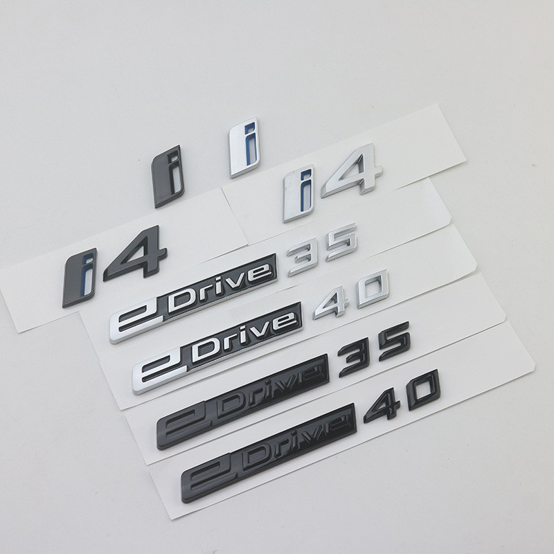 Thích Hợp Cho Xe BMW i4 Sửa Đổi Logo edrive40 Dịch Chuyển Chữ Logo edrive35 Đuôi Sau Logo Xe Hơi Miế
