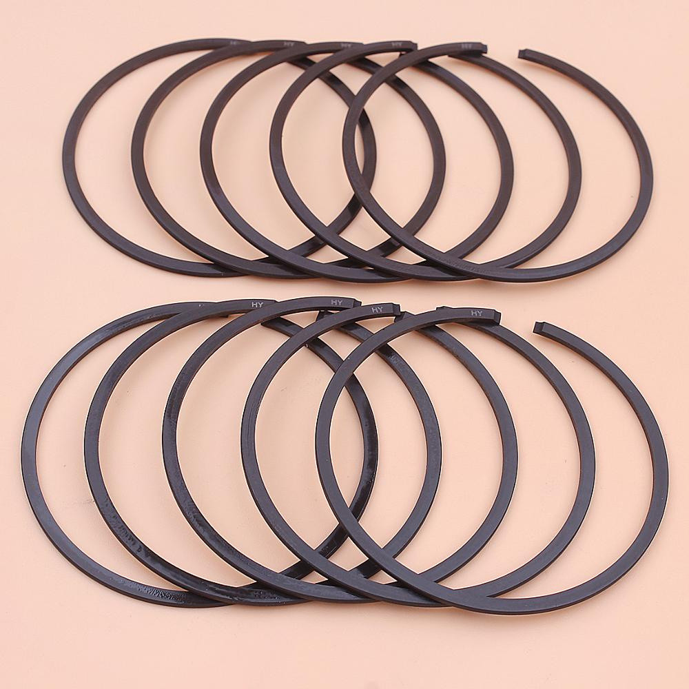 10 Cái / lốc 52 Mm X 1.2 Mm Piston Nhẫn Dành Cho Stihl 046 MS460 MS461 064 MS650 Cưa Xích Phần 1122 