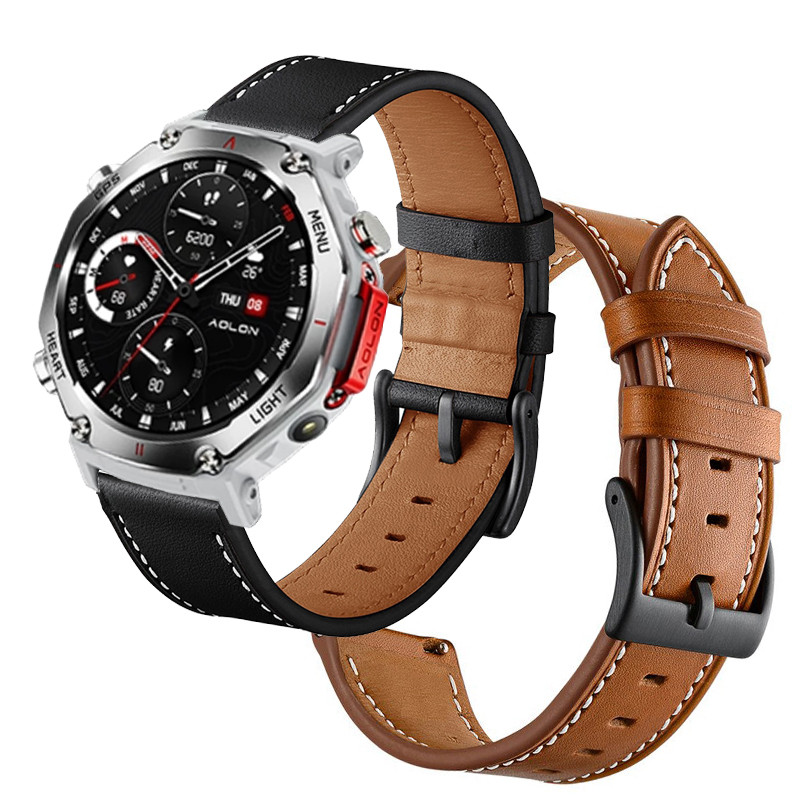 Aolon NEO GPS Đồng hồ thông minh Dây đeo cổ tay bằng da cho Aolon NEO GPS Đồng hồ thông minh Dây đeo