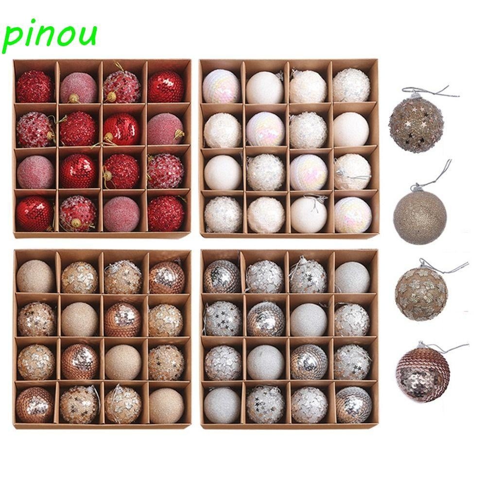 Longqiyeng 16 Pcs Foam Christmas Ball Pendant Hanging Ornaments 6cm Unbreakable Merry Christmas Deco