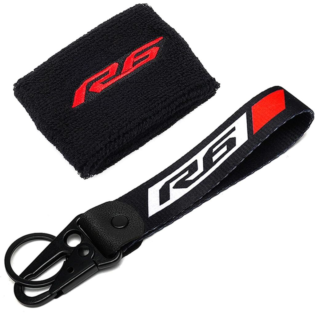 Tương thích với R6 YZFR6 YZF R6 R6S 1999-2021 2022 2023 2024 2025 Xe Máy Phanh Trước Chất Lỏng Chứa Tất Bao Dầu Tất & Móc Chìa Khóa (Đỏ)