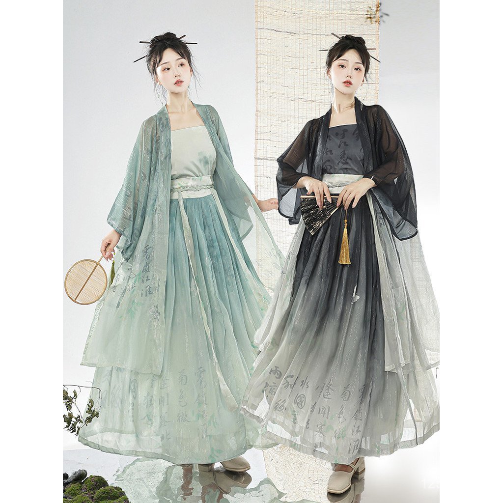 Jiusheng Original Hanfu Nữ - Kiểu Cổ Điển với Elements Truyền Thống, Set Ba Mảnh Phù Hợp Hàng Ngày