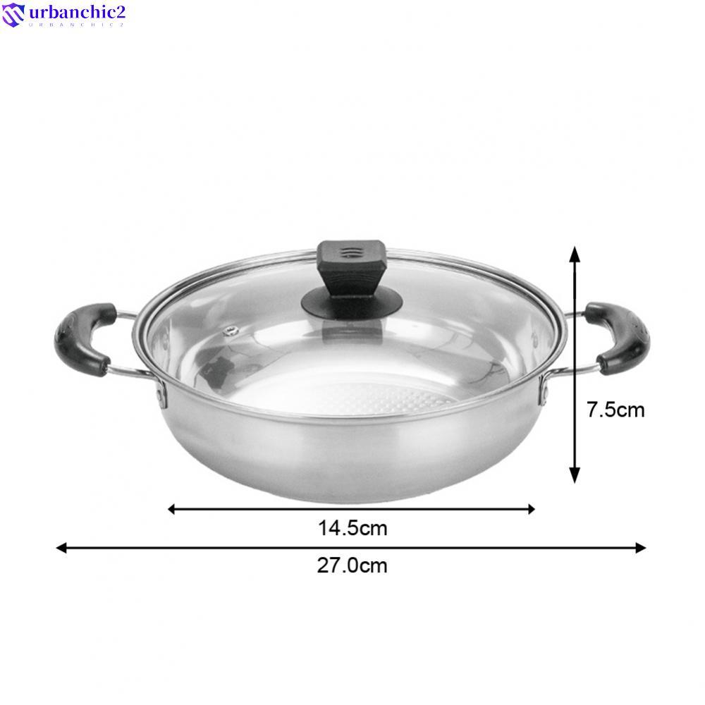 Sturdy Stainless Steel Cooking Pot with Clear Lid and Unique Dual Handle Feature