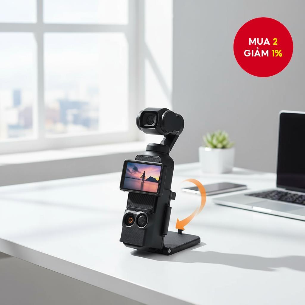 DJI Pocket 3 Đế Đứng Nam Châm Góc Điều Chỉnh - Phụ Kiện Đa Năng Để Bàn Cho Pocket 3 & Osmo Pocket 3