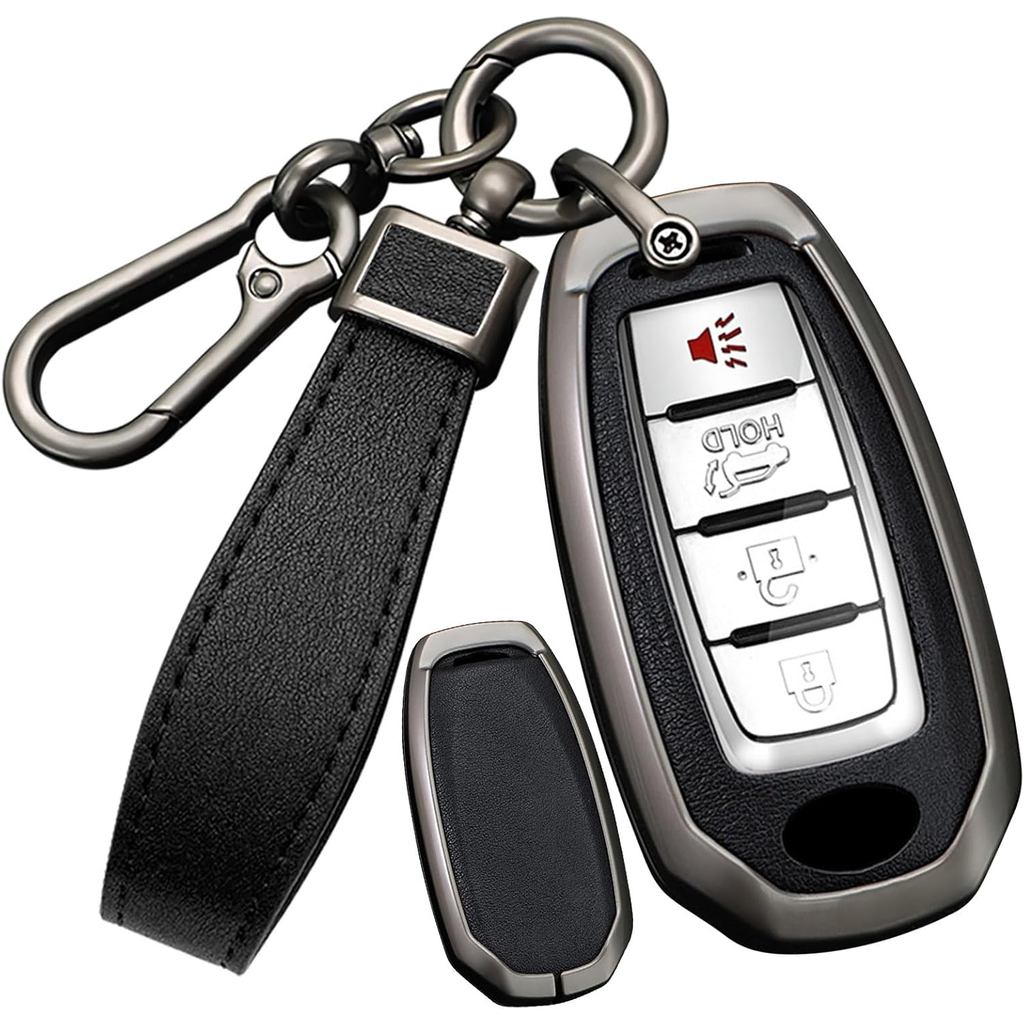 SANRILY Da PU 4 / 5 Nút Chìa Khóa Thông Minh Fob Cover Case Tương Thích Với Infiniti Q50 Q60 QX60 QX