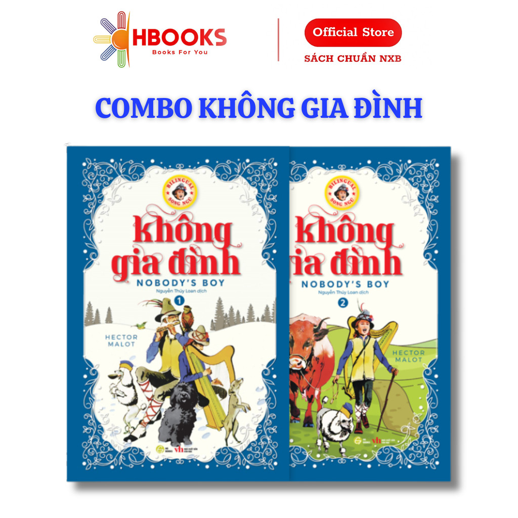 Combo 2 Cuốn Sách Không Gia Đình - Bản Song Ngữ Kinh Điển - HG BOOKS