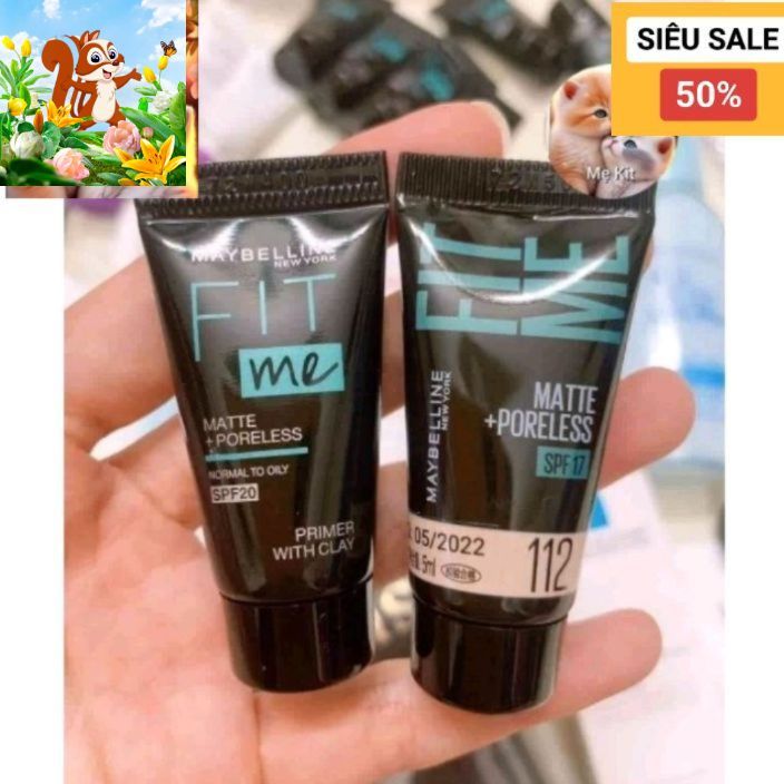(COMBO 2) Kem nền maybelline Fit Me Foundation 5ml tone 120 DẠNG GÓI - Kem lót Maybelline fit me