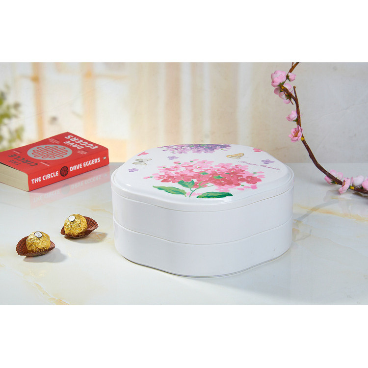 Châu Âu Đĩa Kẹo Trái Cây Khô Lưu Vực Hộp Ăn Nhẹ Hai Lớp Melamine Melamine Sáng Tạo Hộp Trái Cây Khô 